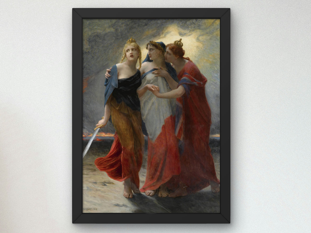 Belgium, France and England before the German Invasion by Guillaume Seignac 1914, Wall Art Print, Fine Art Reproduction, Museum Quality