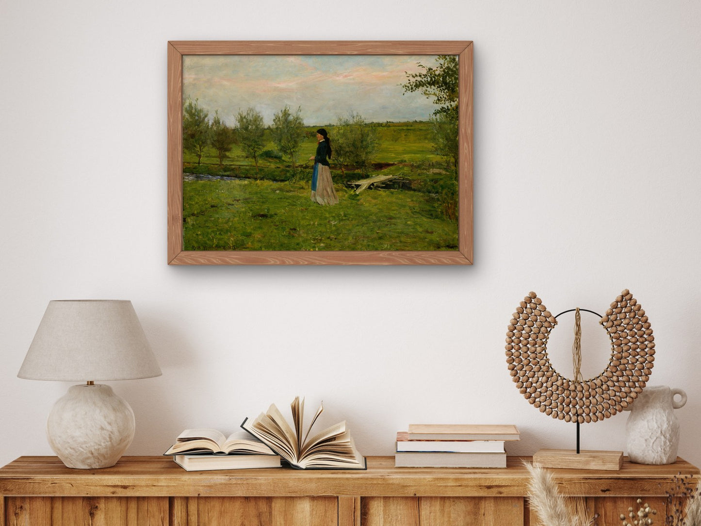 Evening at Pipping by Erik Werenskiold 1879, Wall Art Print, Fine Art Reproduction, Museum Quality Decor, Poster