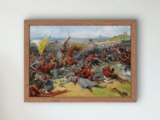 The Battle Near Mentana by Lionel Royer 1867, Wall Art Print, Fine Art Reproduction, Museum Quality Decor, Poster