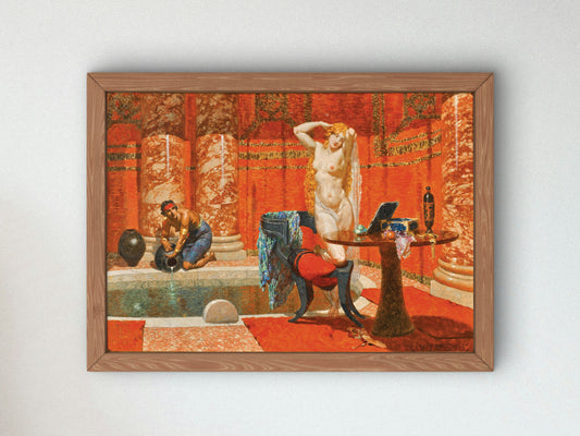 Admiration Pompeian Bath by Alexander Rothaug, Wall Art Print, Fine Art Reproduction, Museum Quality Decor, Poster