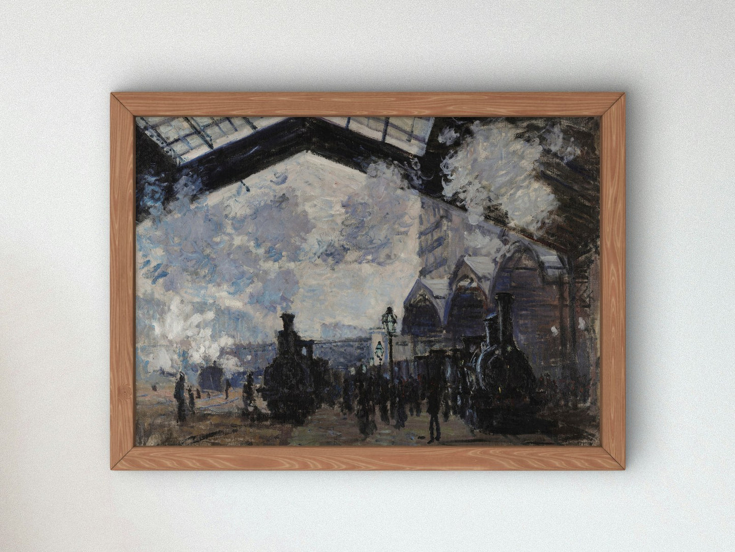 Gare Saint Lazare by Claude Monet 1877, Wall Art Print, Fine Art Reproduction, Museum Quality Decor, Poster