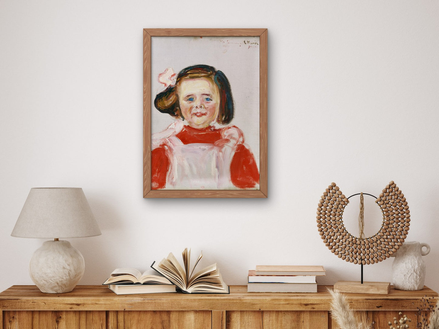 Portrait of a Girl by Edvard Munch 1905, Wall Art Print, Fine Art Reproduction, Museum Quality Decor, Poster
