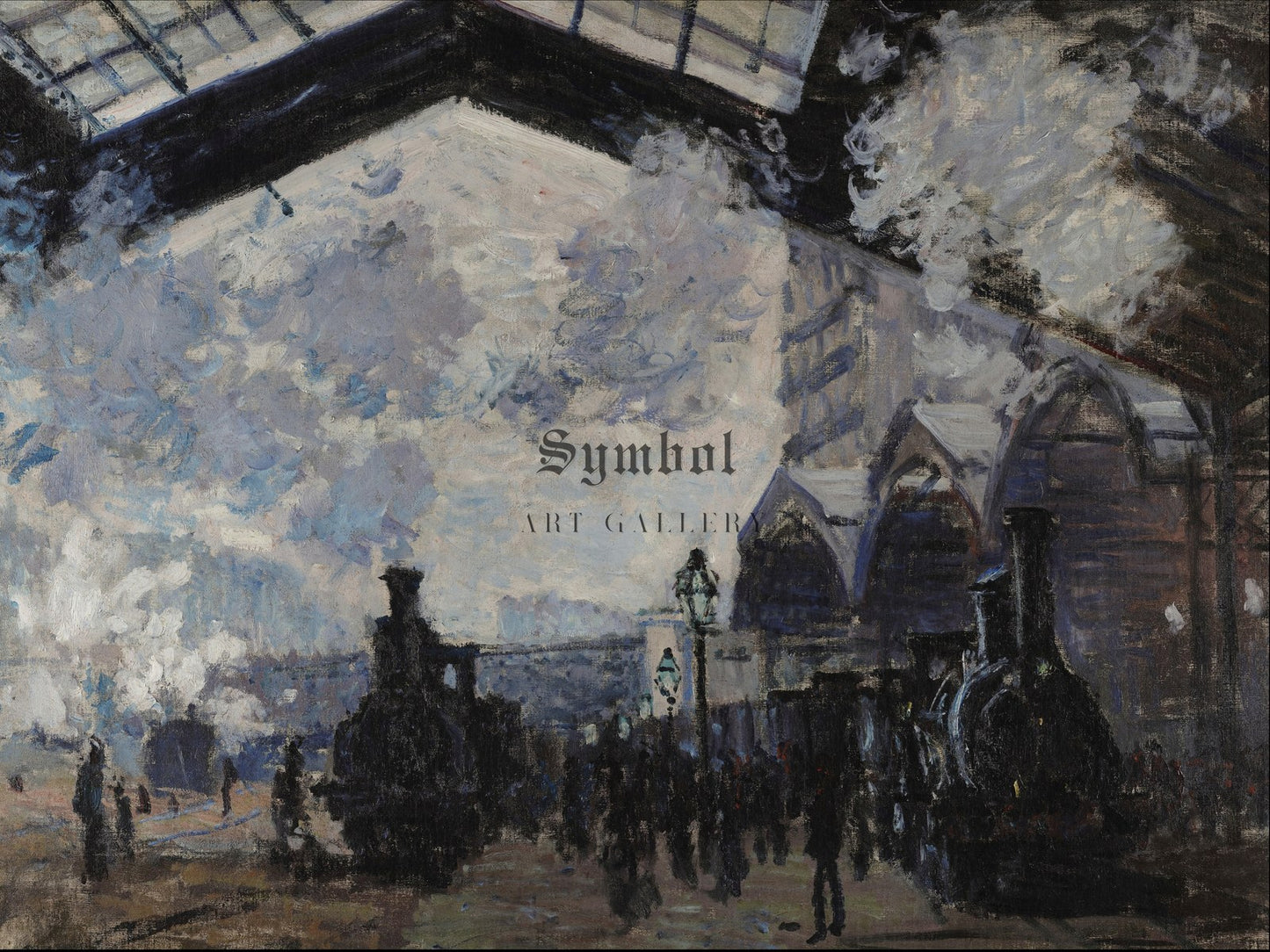 Gare Saint Lazare by Claude Monet 1877, Wall Art Print, Fine Art Reproduction, Museum Quality Decor, Poster