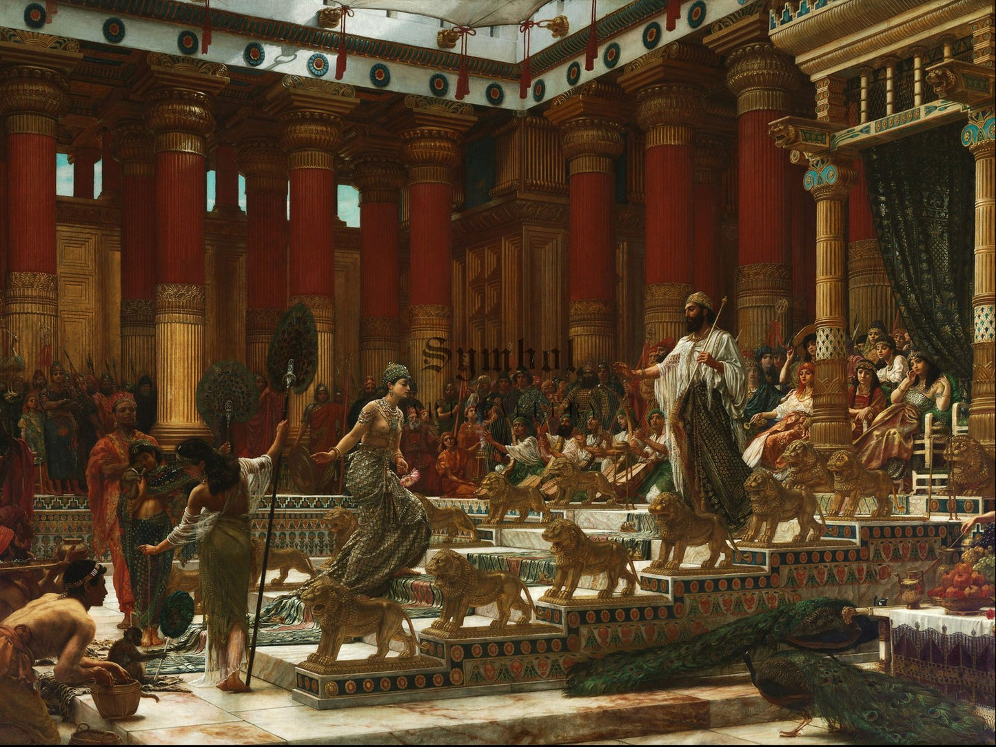 The Visit of the Queen of Sheba to King Solomon by Edward John Poynter 1890, Wall Art Print, Fine Art Reproduction, Museum Quality Decor