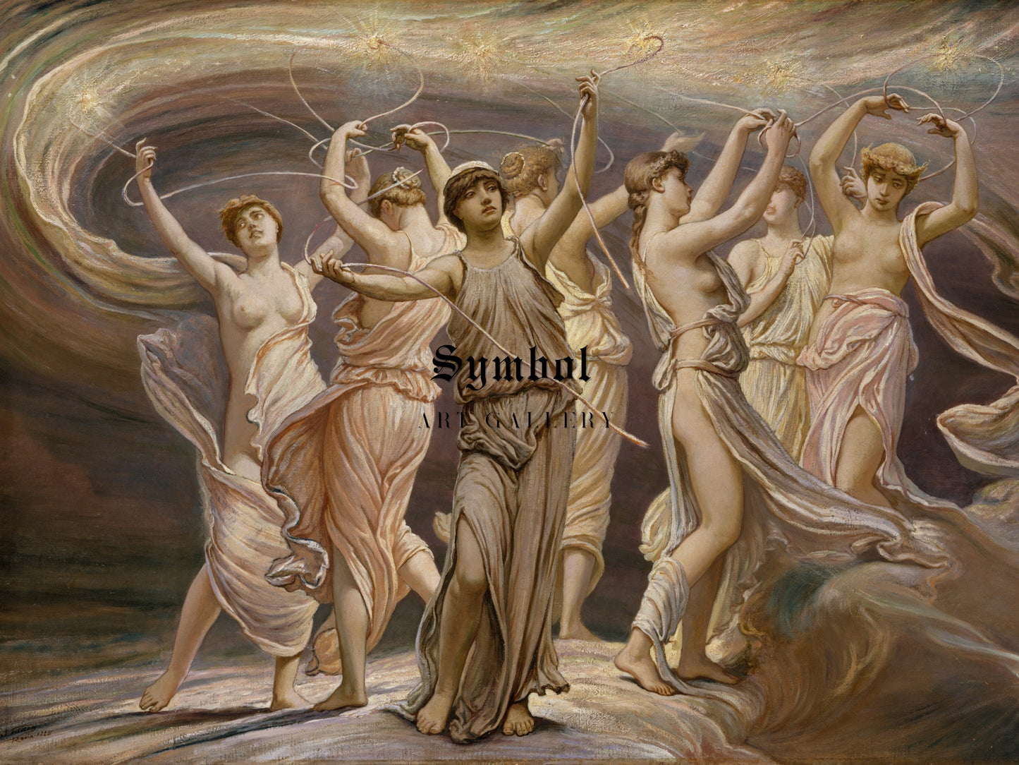 The Pleiades by Elihu Vedder 1885, Wall Art Print, Fine Art Reproduction, Museum Quality Decor, Poster