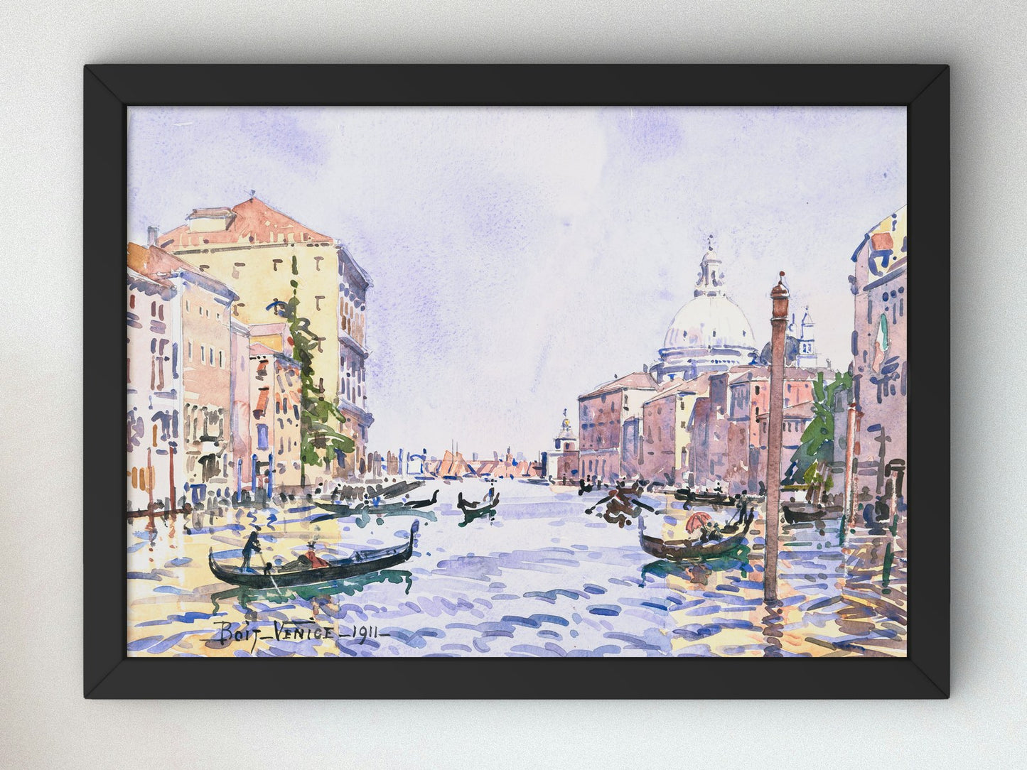Afternoon on the Grand Canal Venice by Edward Darley Boit 1911, Wall Art Print, Fine Art Reproduction, Museum Quality Decor, Poster