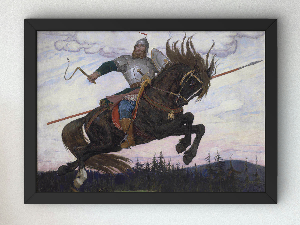 Bogatyr by Viktor Vasnetsov 1882, Wall Art Print, Fine Art Reproduction, Museum Quality Decor, Poster