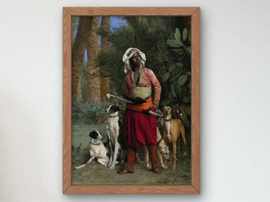 Master of the Hounds by Jean Leon Gérôme 1871, Wall Art Print, Fine Art Reproduction, Museum Quality Decor, Poster