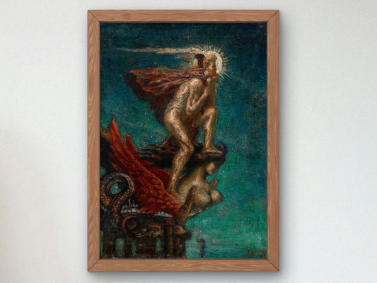 Le Génie Vainqueur by Jean Delville 1905, Wall Art Print, Fine Art Reproduction, Museum Quality Decor, Poster