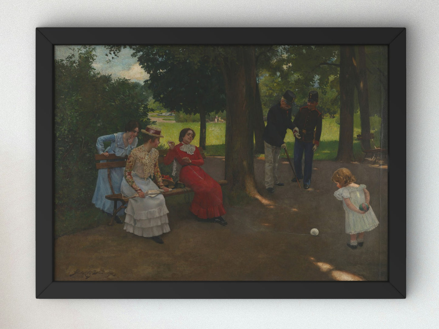 Idyll in Banská Bystrica Park by Dominik Skutecký 1902, Wall Art Print, Fine Art Reproduction, Museum Quality Decor, Poster