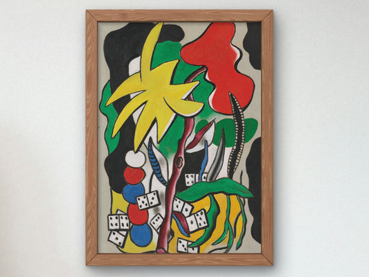 Composition with Dominoes by Fernand Léger 1947, Wall Art Print, Fine Art Reproduction, Museum Quality Decor, Poster