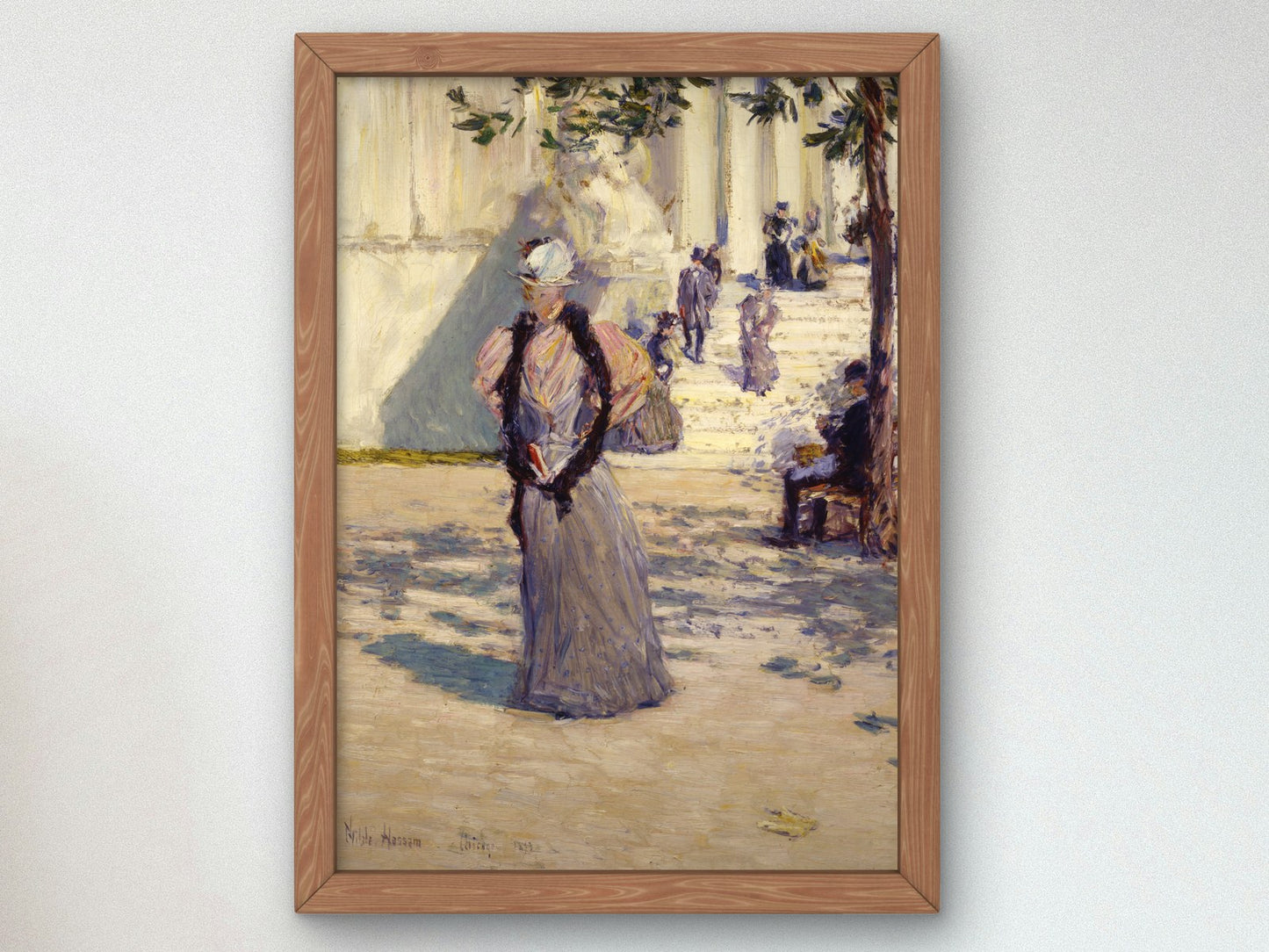 Figures in Sunlight by Childe Hassam 1893, Wall Art Print, Fine Art Reproduction, Museum Quality Decor, Poster