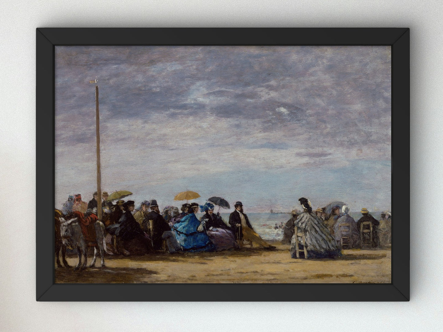 The Beach by Eugène Boudin 1864, Wall Art Print, Fine Art Reproduction, Museum Quality Decor, Poster