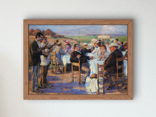 I grassi e i magri by Enrico Lionne 1899, Wall Art Print, Fine Art Reproduction, Museum Quality Decor, Poster
