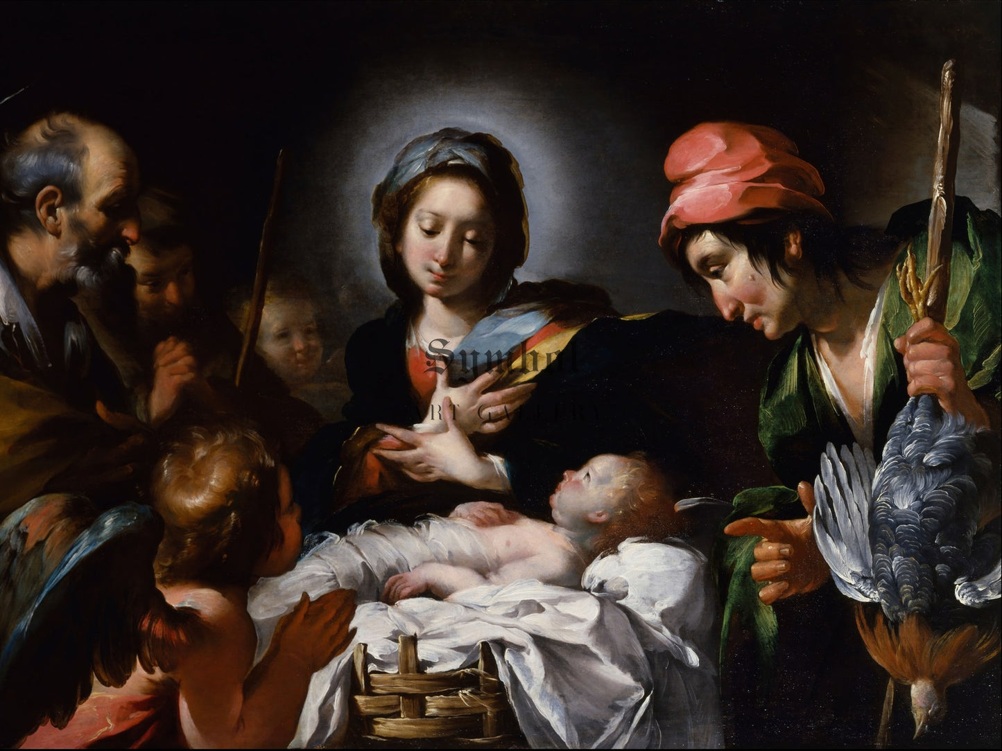 Adoration of the Shepherds by Bernardo Strozzi 1615, Wall Art Print, Fine Art Reproduction, Museum Quality Decor, Poster