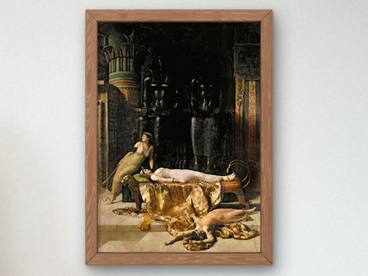 The Death of Cleopatra by John Collier 1890, Wall Art Print, Fine Art Reproduction, Museum Quality Decor, Poster