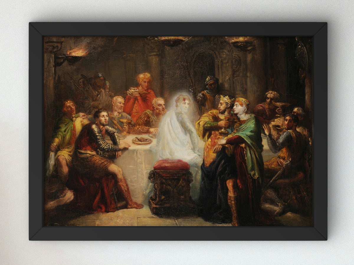 The Ghost of Banquo by Théodore Chassériau 1854, Wall Art Print, Fine Art Reproduction, Museum Quality Decor, Poster