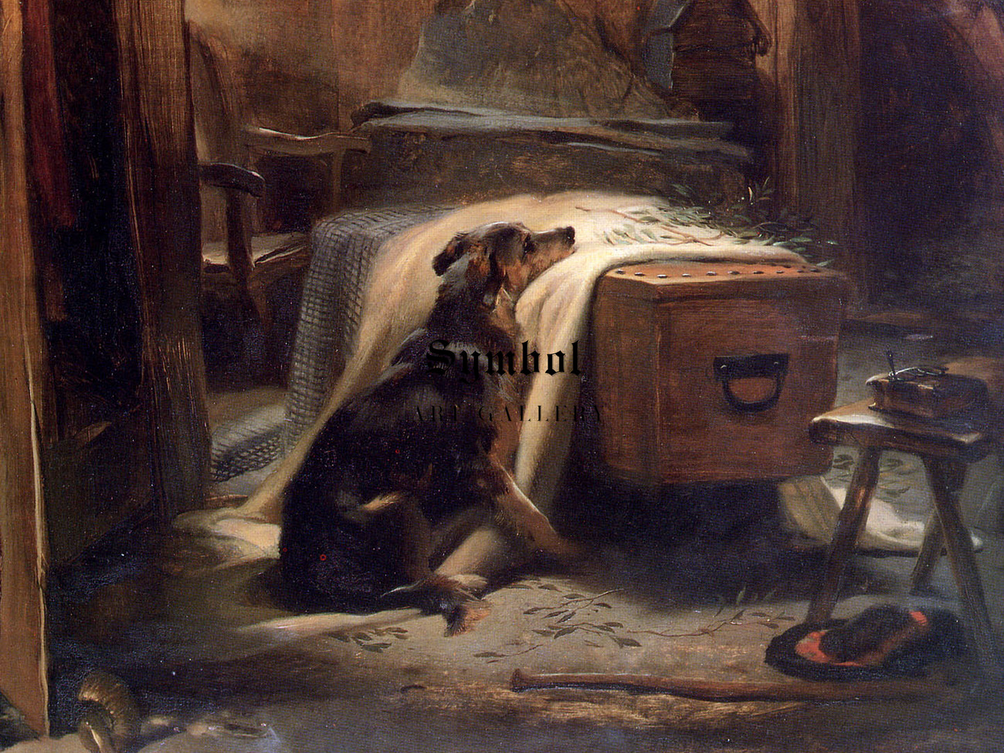 The Old Shepherd's Chief Mourner by Edwin Landseer 1837, Wall Art Print, Fine Art Reproduction, Museum Quality Decor, Poster