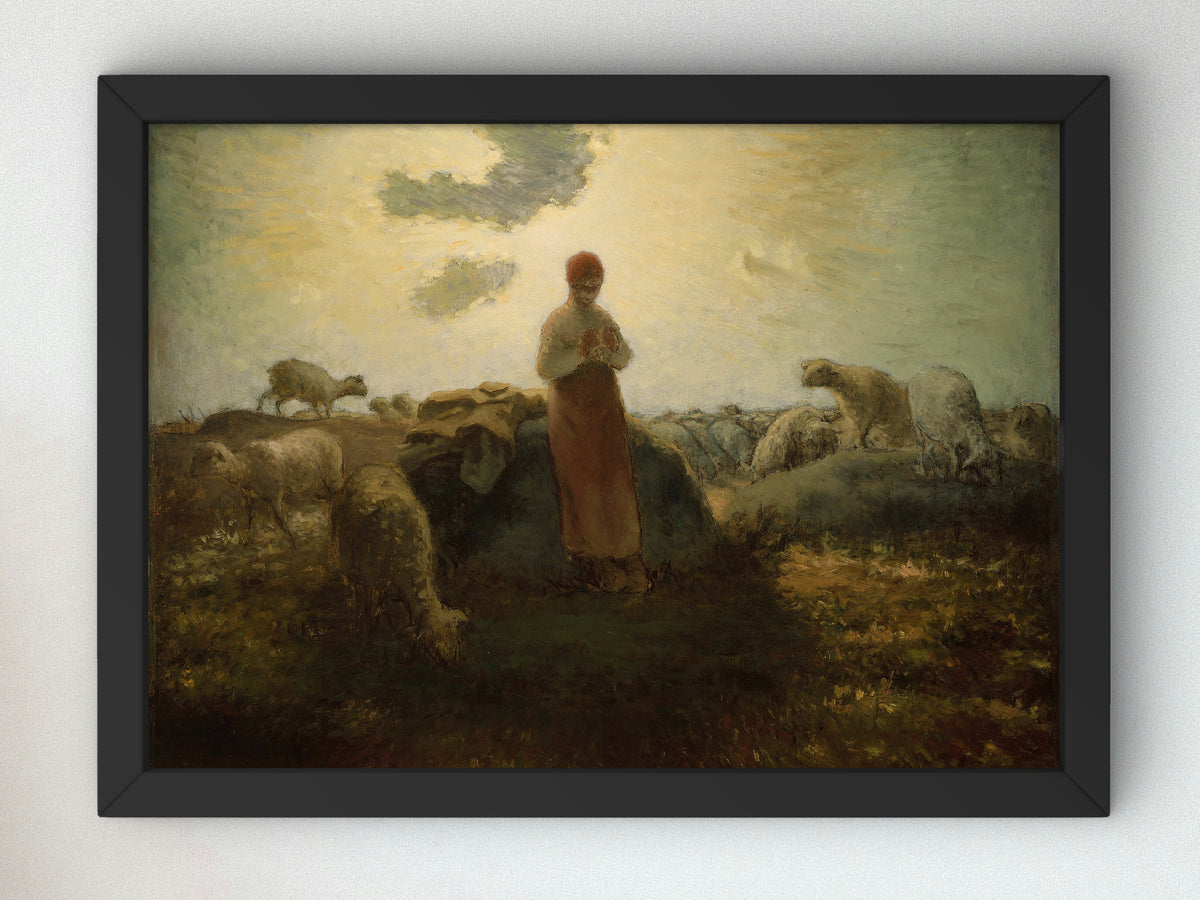 The Keeper of the Herd by Jean François Millet 1871, Wall Art Print, Fine Art Reproduction, Museum Quality Decor, Poster