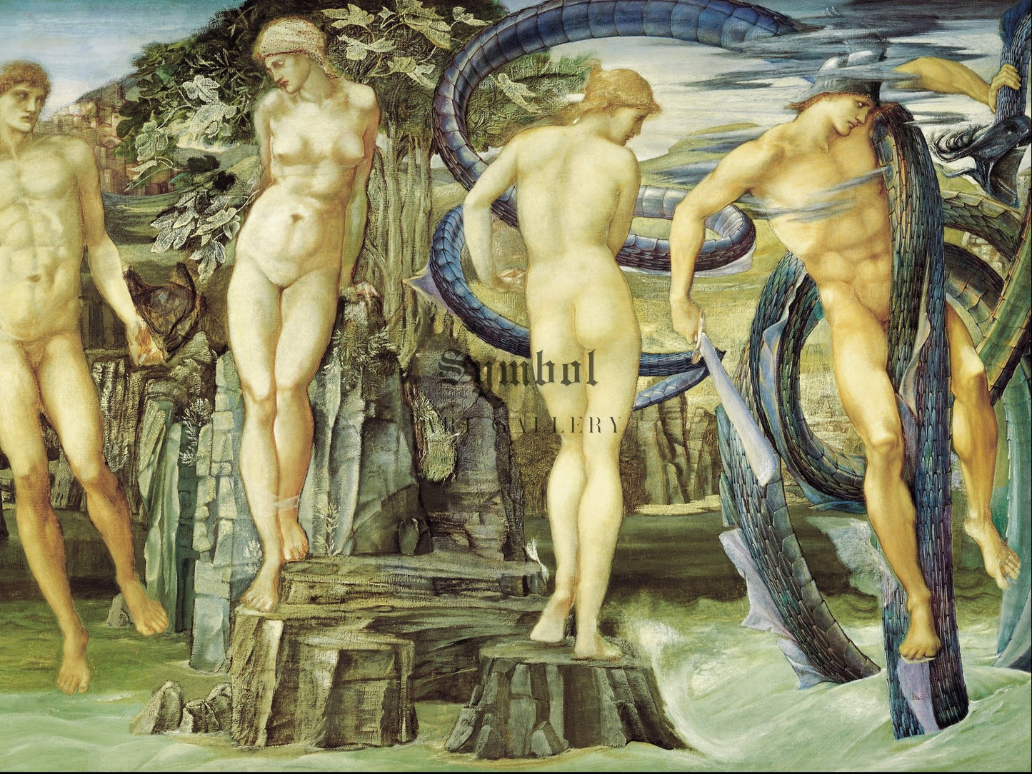 Perseus and Andromeda by Edward Burne Jones 1876, Wall Art Print, Fine Art Reproduction, Museum Quality Decor, Poster