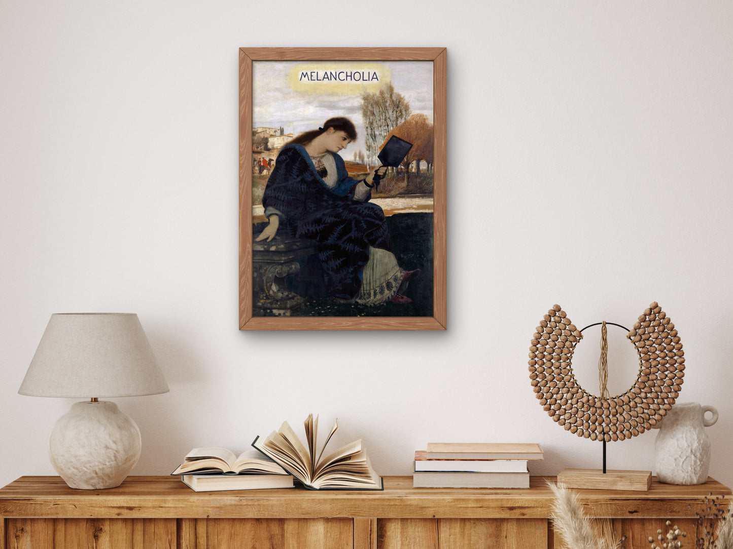 Melancholia by Arnold Böcklin 1885, Wall Art Print, Fine Art Reproduction, Museum Quality Decor, Poster