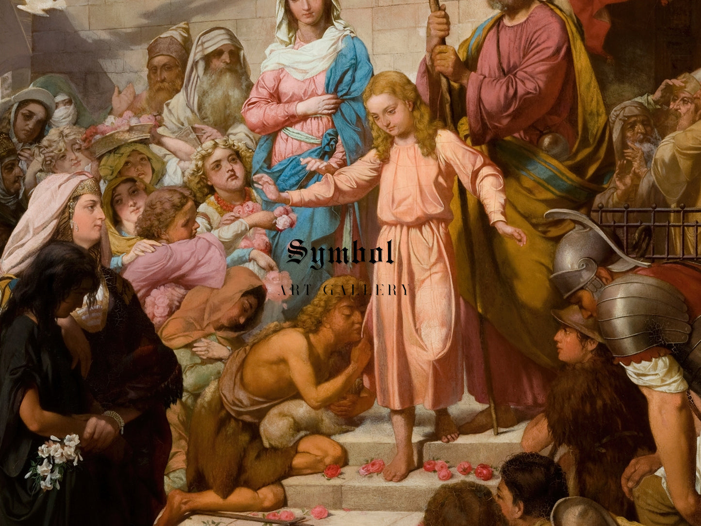 Christ Leaving the Temple by Feliks Wygrzywalski 1870, Wall Art Print, Fine Art Reproduction, Museum Quality Decor, Poster