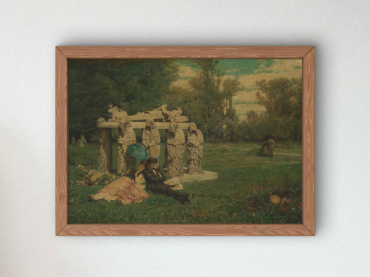 In the Sun by Charles Édouard de Beaumont 1875, Wall Art Print, Fine Art Reproduction, Museum Quality Decor, Poster