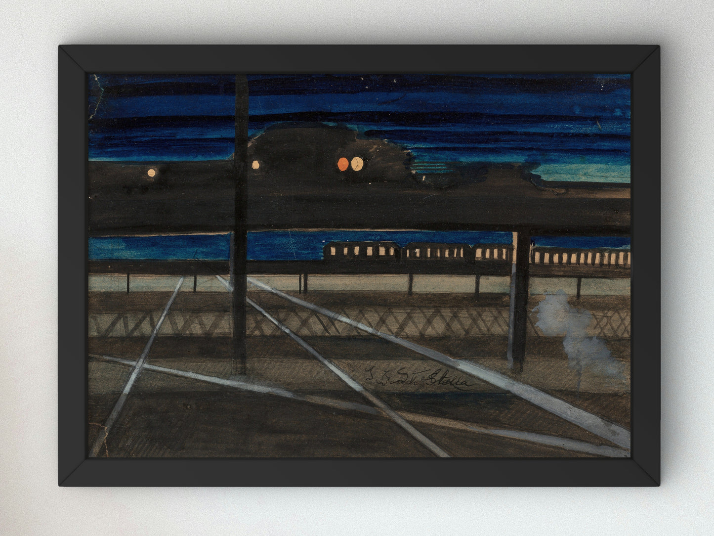 Elevated Railroad by Joseph Stella 1920, Wall Art Print, Fine Art Reproduction, Museum Quality Decor, Poster