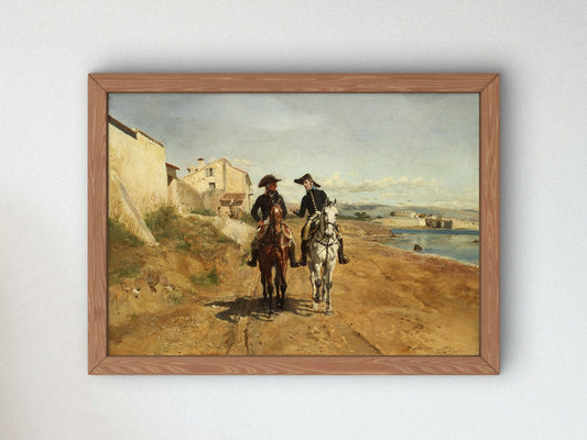 A General and His Aide de camp by Ernest Meissonier 1869, Wall Art Print, Fine Art Reproduction, Museum Quality Decor, Poster