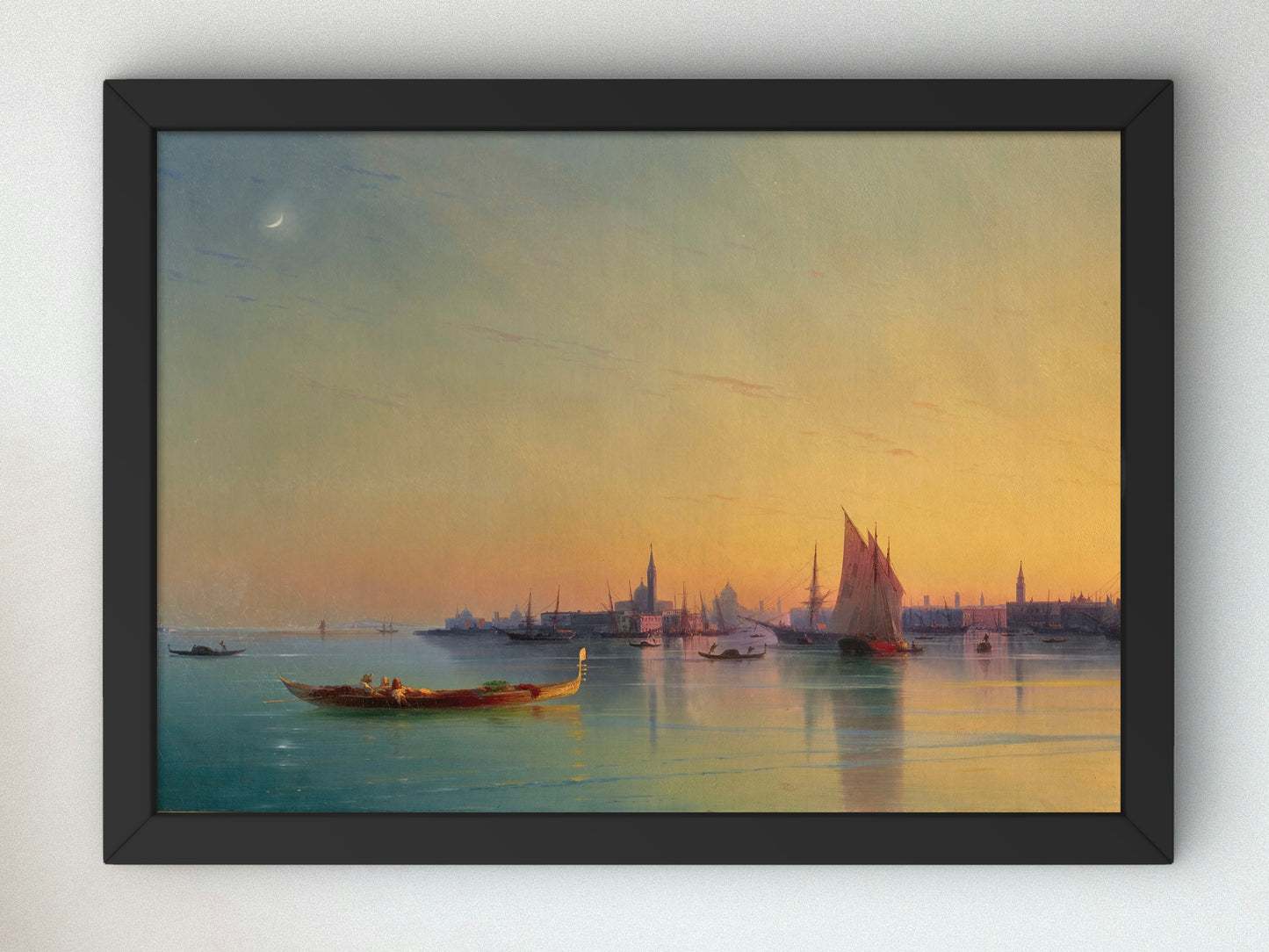 Venice at Sunset by Ivan Konstantinovich Aivazovsky 1873, Wall Art Print, Fine Art Reproduction, Museum Quality Decor, Poster