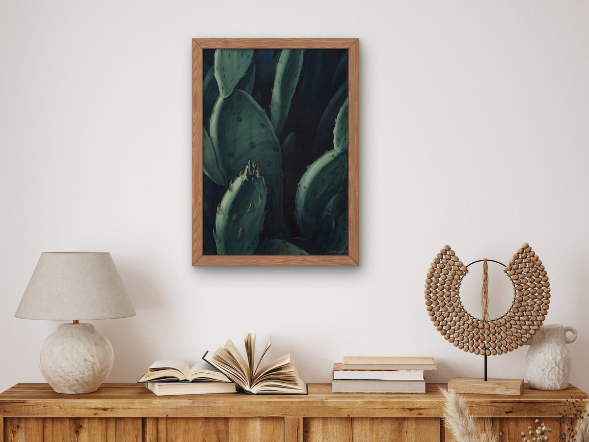 Emeralds, Cactus by Leon Carroll 1931, Wall Art Print, Fine Art Reproduction, Museum Quality Decor, Poster