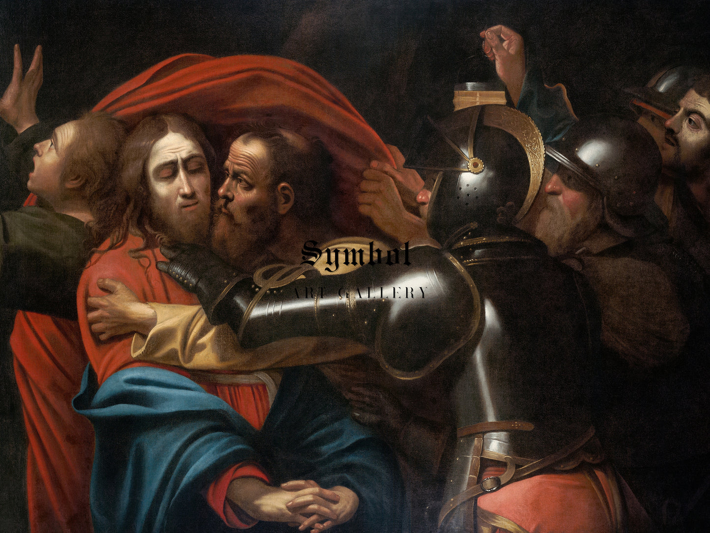 The Taking of Christ by Caravaggio 1598, Wall Art Print, Fine Art Reproduction, Museum Quality Decor, Poster