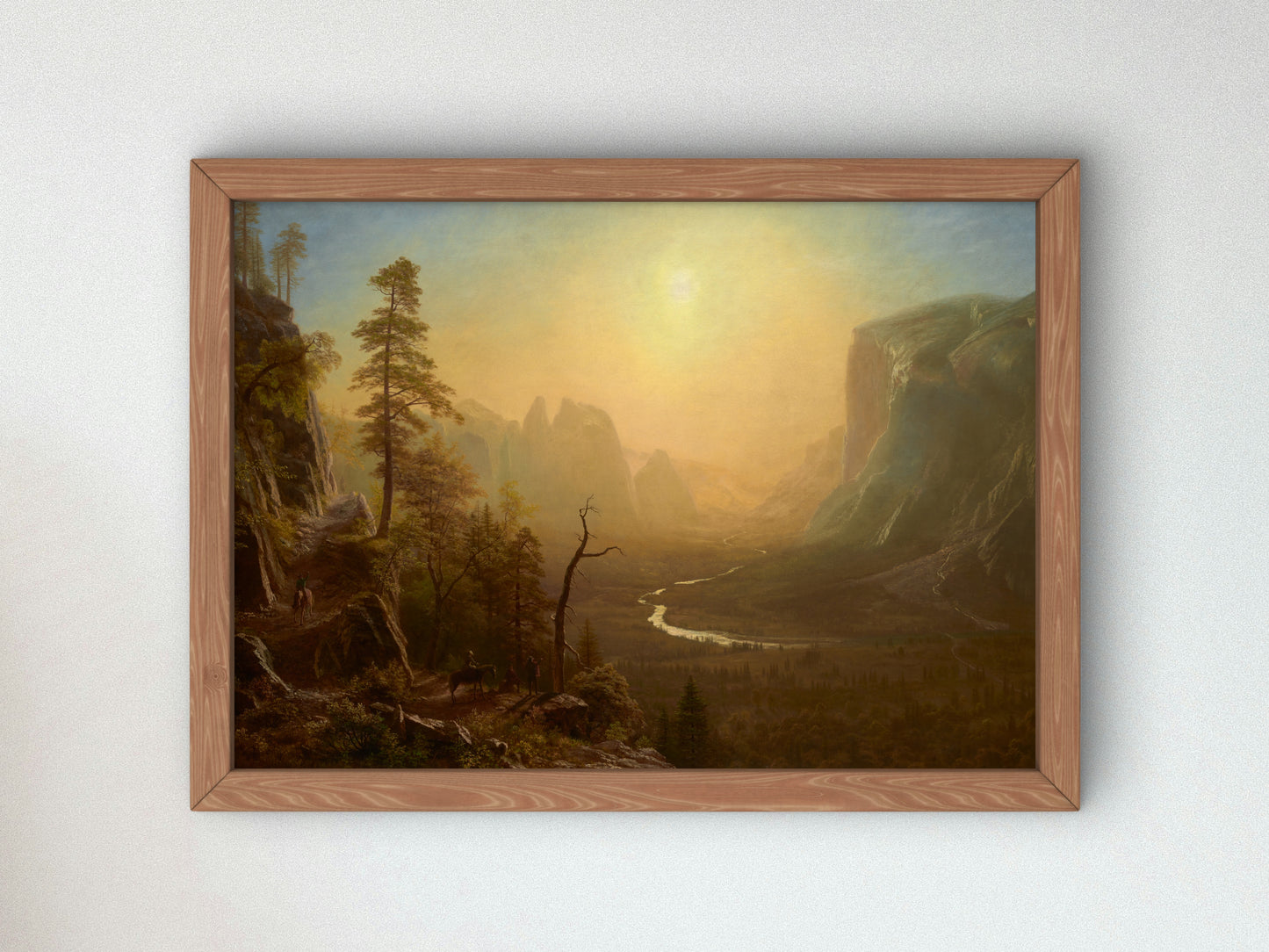 Yosemite Valley, Glacier Point Trail by Albert Bierstadt 1873, Wall Art Print, Fine Art Reproduction, Museum Quality Decor, Poster
