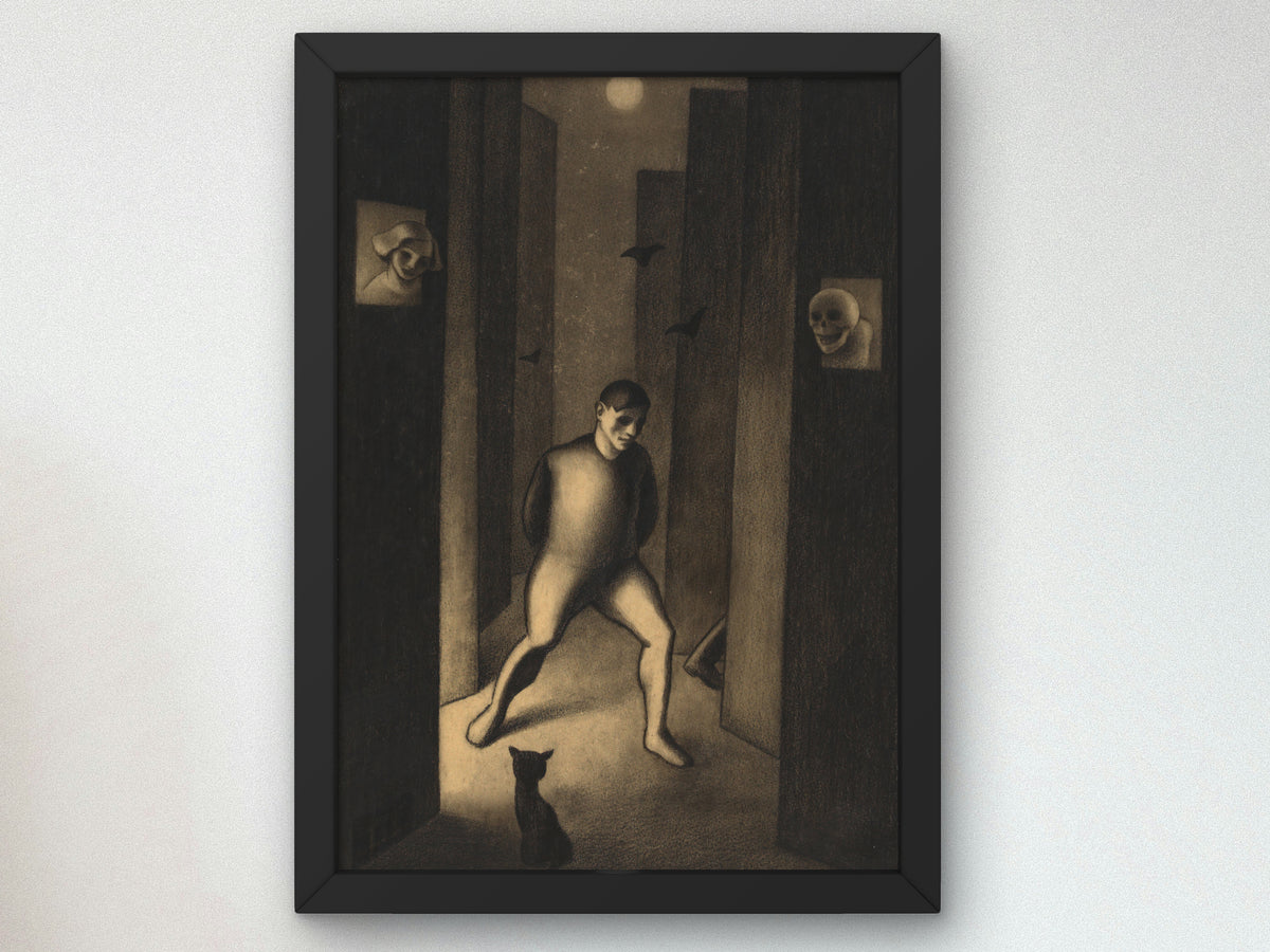 The Dreamer by Karl Wiener 1929, Wall Art Print, Fine Art Reproduction, Museum Quality Decor, Poster