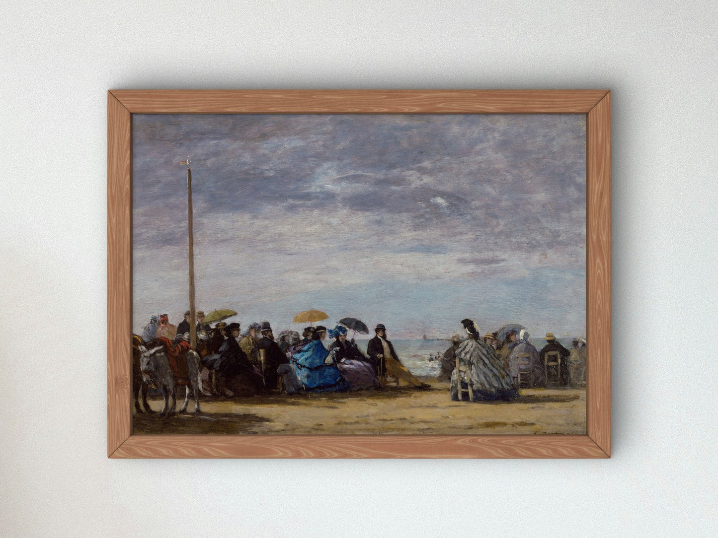 The Beach by Eugène Boudin 1864, Wall Art Print, Fine Art Reproduction, Museum Quality Decor, Poster