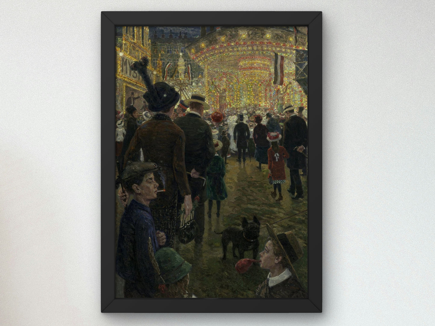 Berliner Rummelplatz by Hans Baluschek 1914, Wall Art Print, Fine Art Reproduction, Museum Quality Decor, Poster