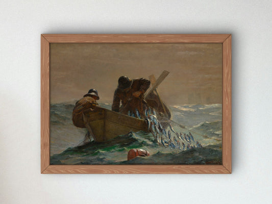 The Herring Net by Winslow Homer 1885, Wall Art Print, Fine Art Reproduction, Museum Quality Decor, Poster