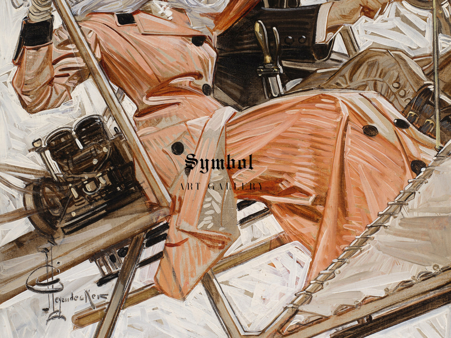 First Airplane Ride by Joseph Christian Leyendecker 1909, Wall Art Print, Fine Art Reproduction, Museum Quality Decor, Poster