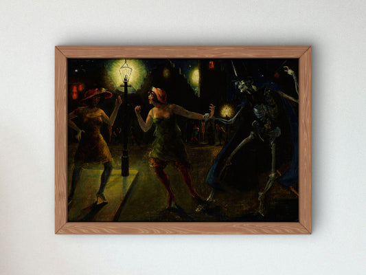 Dance of Death by Hans Werner Behn 1926, Wall Art Print, Fine Art Reproduction, Museum Quality Decor, Poster