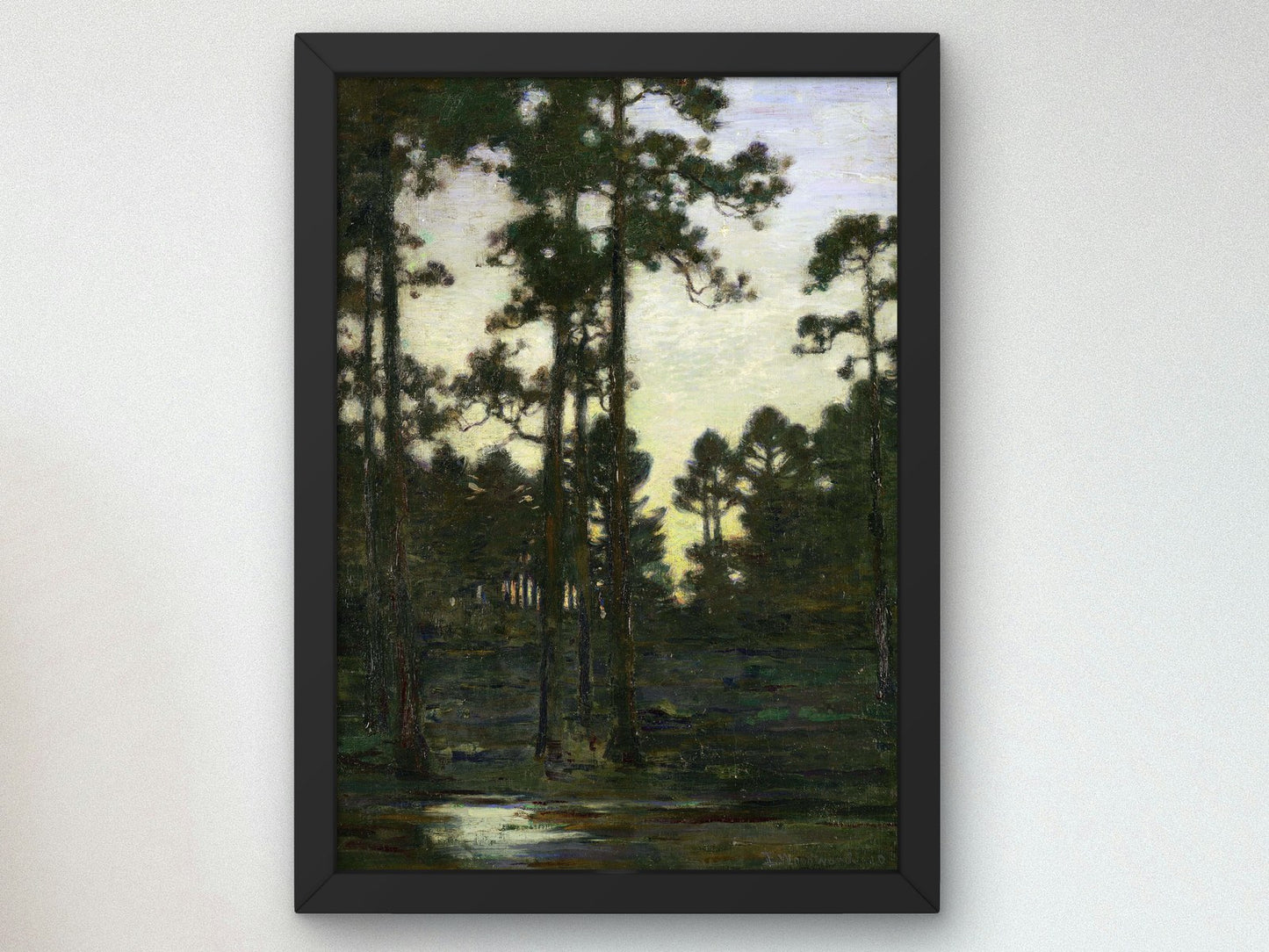 First Star Over the Pines by Ellsworth Woodward 1910, Wall Art Print, Fine Art Reproduction, Museum Quality Decor, Poster