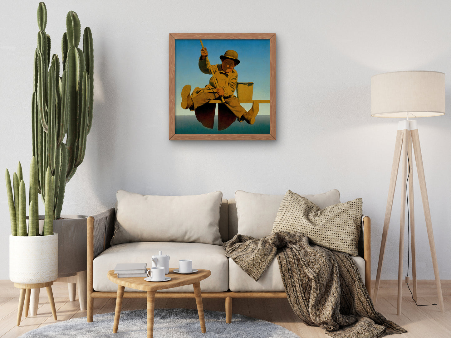 Fisherman on Pier by Maxfield Parrish 1921, Wall Art Print, Fine Art Reproduction, Museum Quality Decor, Poster