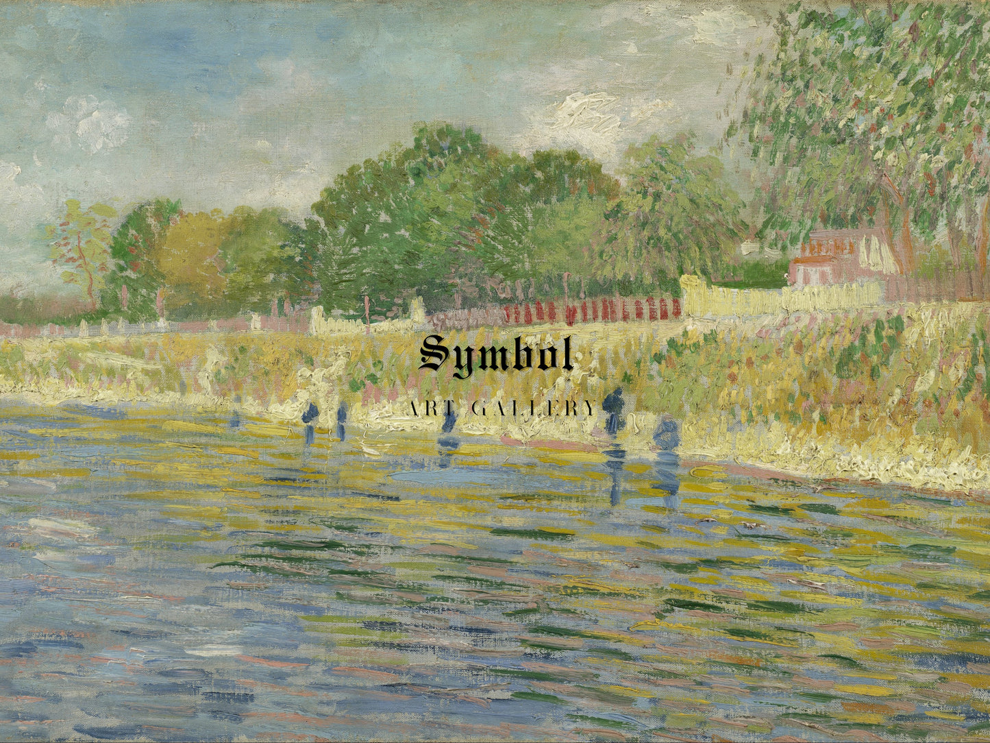 Bank of the Seine by Vincent van Gogh 1887, Wall Art Print, Fine Art Reproduction, Museum Quality Decor, Poster