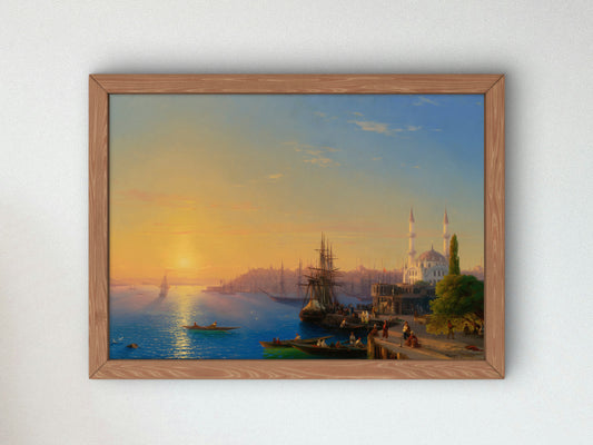 View of Constantinople and the Bosphorus by Ivan Konstantinovich Aivazovsky 1856, Wall Art Print, Fine Art Reproduction, Museum Quality