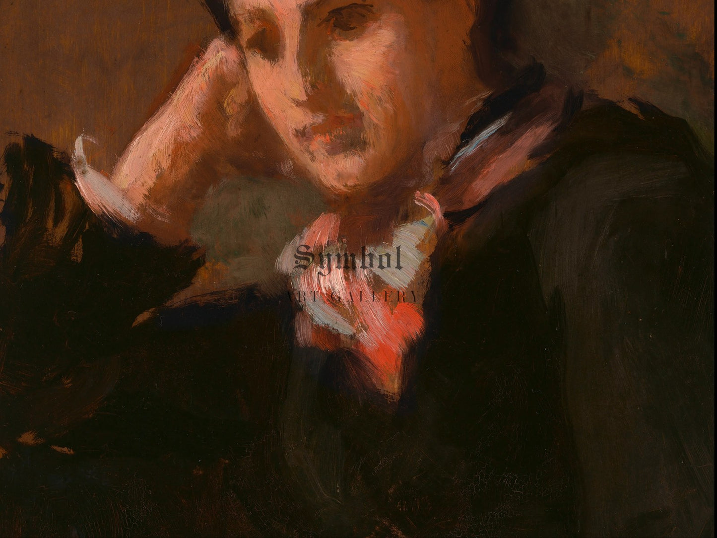 Portrait of a Young Man by Ellen Day Hale, Wall Art Print, Fine Art Reproduction, Museum Quality Decor, Poster