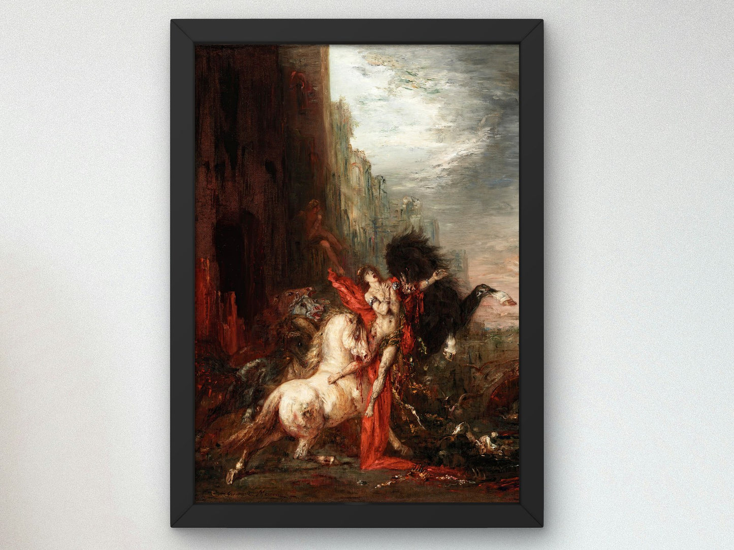 Diomedes Devoured by His Horses by Gustave Moreau 1867, Wall Art Print, Fine Art Reproduction, Museum Quality Decor, Poster