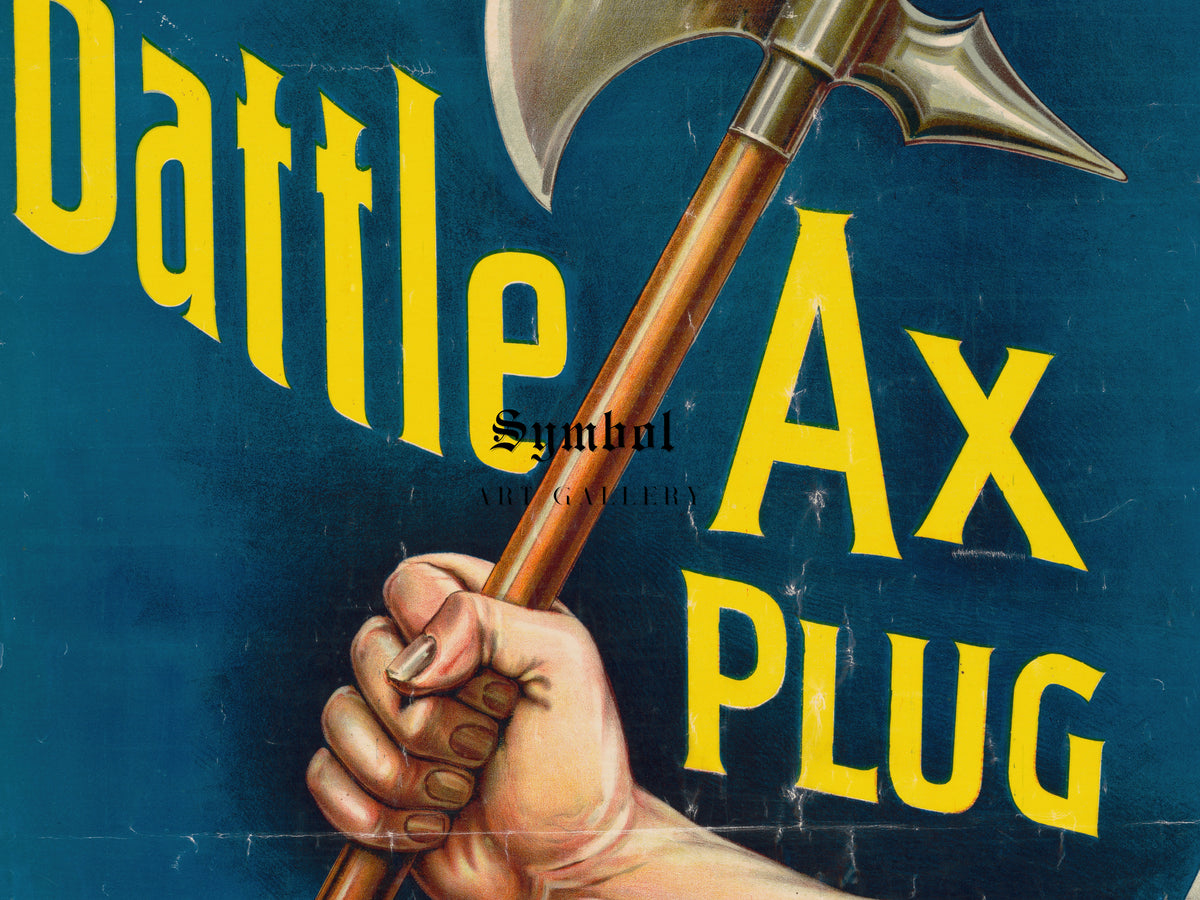 Battle Ax Plug by Anonymous 1896, Wall Art Print, Fine Art Reproduction, Museum Quality Decor, Poster