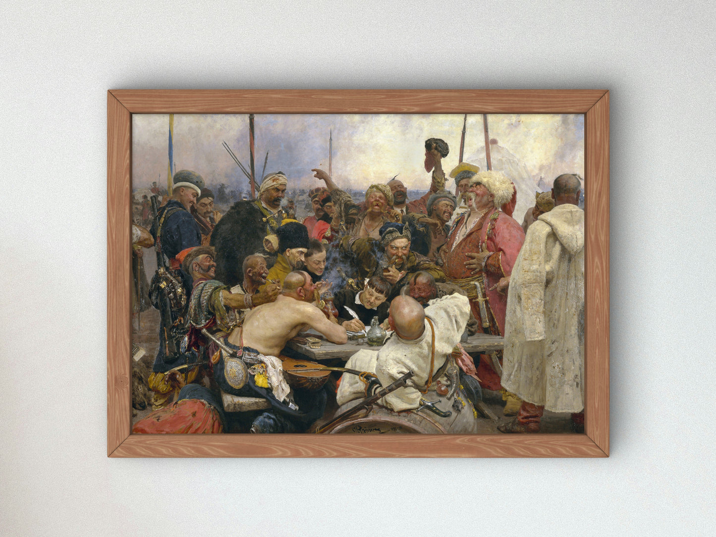 The Reply of the Zaporozhian Cossacks to Sultan Mehmet IV by Ilya Efimovich Repin 1891, Wall Art Print, Fine Art Reproduction