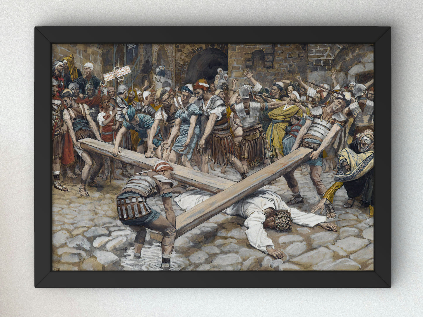 Simon the Cyrenian Compelled to Carry the Cross with Jesus by James Tissot 1886, Wall Art Print, Fine Art Reproduction, Museum Quality Decor