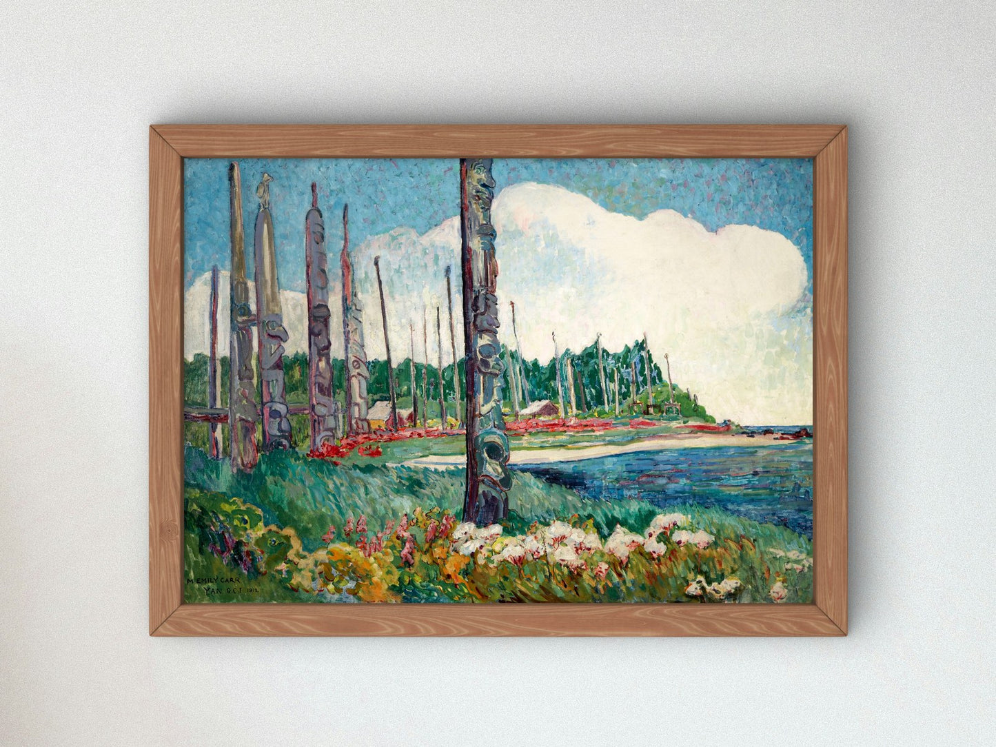 Totem Poles by Emily Carr 1912, Wall Art Print, Fine Art Reproduction, Museum Quality Decor, Poster