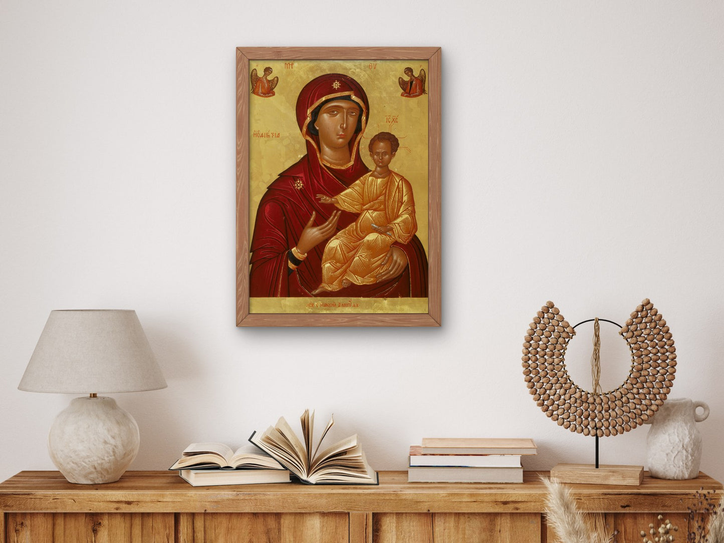 The Virgin Hodegetria by Emmanuel Lambardos, Wall Art Print, Fine Art Reproduction, Museum Quality Decor, Poster